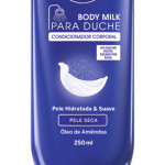 O condicionador corporal Nivea Body Milk, com óleo de amêndoa, é indicado para a pele seca. 250 ml, €3,99.