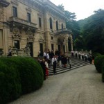 A chegada a Villa Erba, onde decorreu o jantar oficial da Mac.