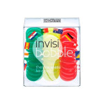Conjunto de elásticos Invisibobble Mundial, €4,80. Disponível em farmácias, cabeleireiros e espaços de saúde.