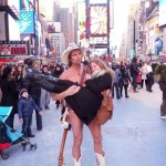 Times Square com o Naked Cowboy.