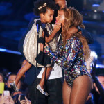 Beyoncé, Jay-Z e a filha, Blue Ivy.