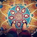 Os meus pés na Índia.