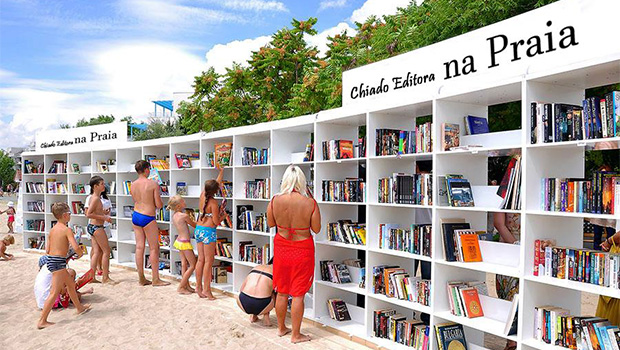 bibliotecas na praia