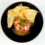 Ceviche de peixe e camarão, na nova carta do Sushicorner