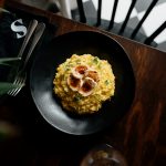 Risotto de abóbora e queijo de cabra