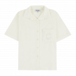 Camisa off-white em algodão turco com bordado ‘au soleil’ ton-sur-ton, €80
