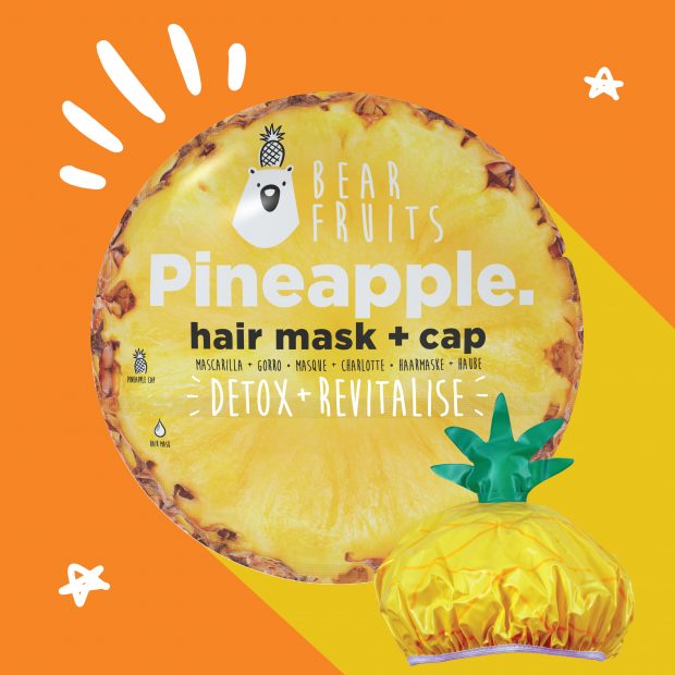 Máscara e Touca de Cabelo Ananás. Detox e Revitalizante (€5,99) Bear Fruits