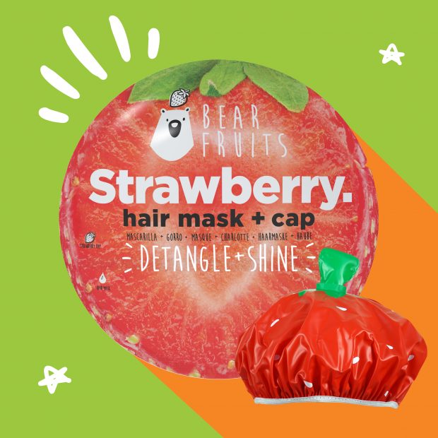 Máscara e Touca de Cabelo Morango. Brilho e luminosidade (€5,99) Bear Fruits