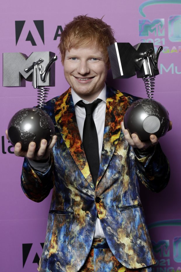 Ed Sheeran (Foto de John Phillips/Getty Images para a MTV)