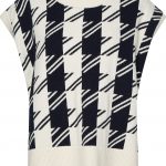 WW0WW343440G2 HOUNDSTOOTH RELAXED C-NK VEST