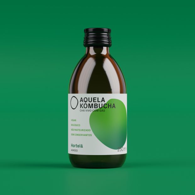 Aquela Kombucha Hortelã: Pack 3 ou 12 garrafas - €7,50 ou €29