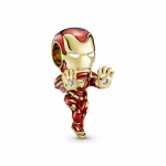 Conta Pandora Marvel The Avengers, Iron Man em liga com revestimento de ouro 14k, esmalte e zircónias_79 euros