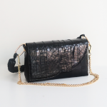 BBAG Medium Patchwork and Macrame Synthetic Leather | Black €250.Beatriz Pacheco Brand