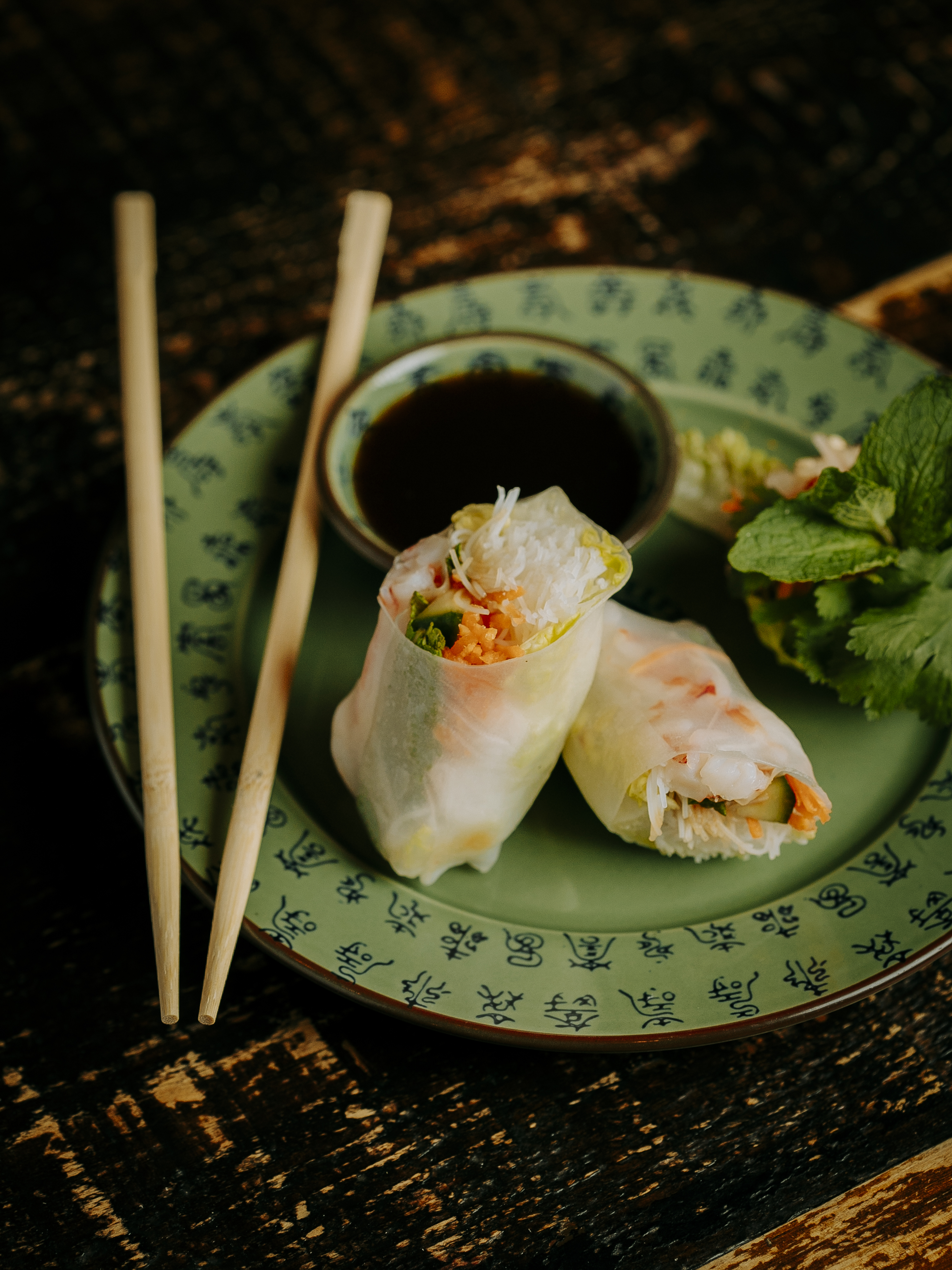 Goi Cuon – Rolo Vietnamita com salada, ervas aromáticas e camarões_9,75€
