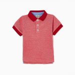 POLO PARA BEBÉ MENINO 'B&S', VERMELHO E BRANCO_€12,99