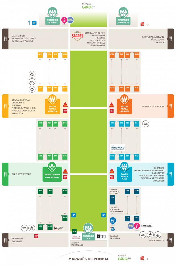 Mapa da Feira do Livro