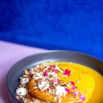 Mascarpone cheese & passion fruit curd pancake