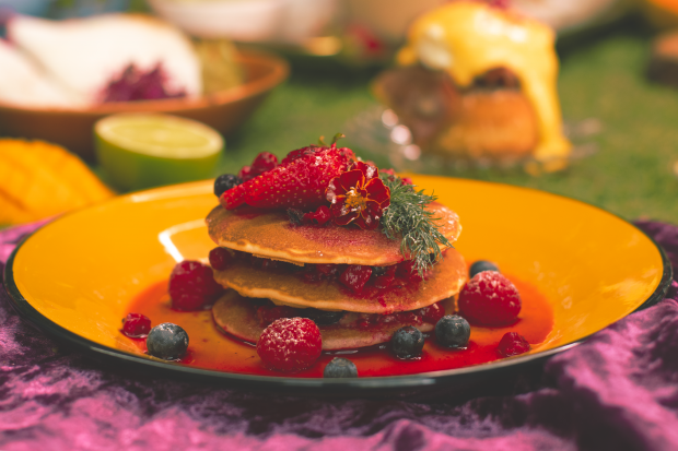 Panqueca com Frutos Vermelhos