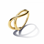 Anel Pandora Organically Shaped Infinity Ring em liga com revestimento de Ouro 14K_ €99