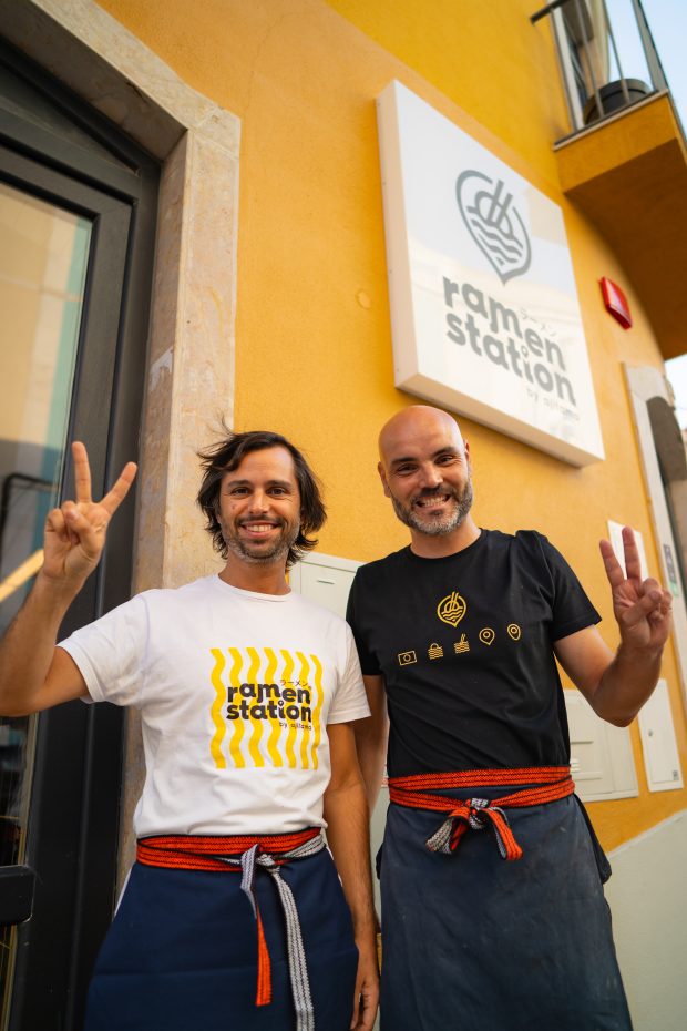 António Carvalhão e João Azevedo Ferreira no Ramen Station Benfica